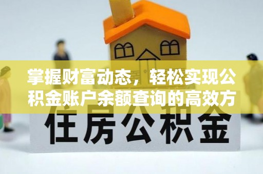 大洼掌握财富动态，轻松实现公积金账户余额查询的高效方法