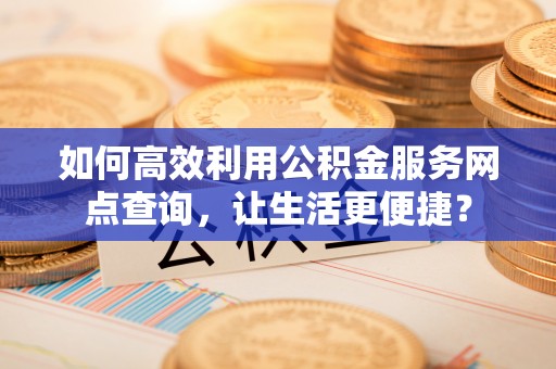 大洼如何高效利用公积金服务网点查询，让生活更便捷？