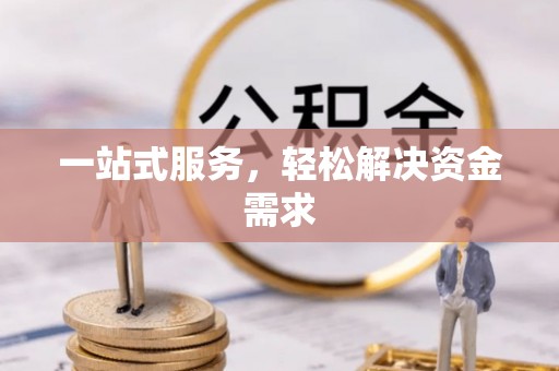 大洼一站式服务，轻松解决资金需求